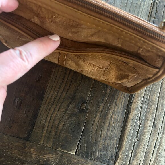 Vintage Tinder Brown Leather Crossbody Wallet Bag | Genuine Leather | NWT 8.5" W - Picture 6 of 12